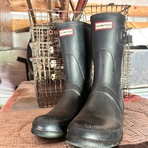 Hunter Blue Rain Boots